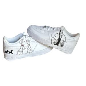 Custom Nike Air Force 1 101 Dalmatians Cruella women size 8